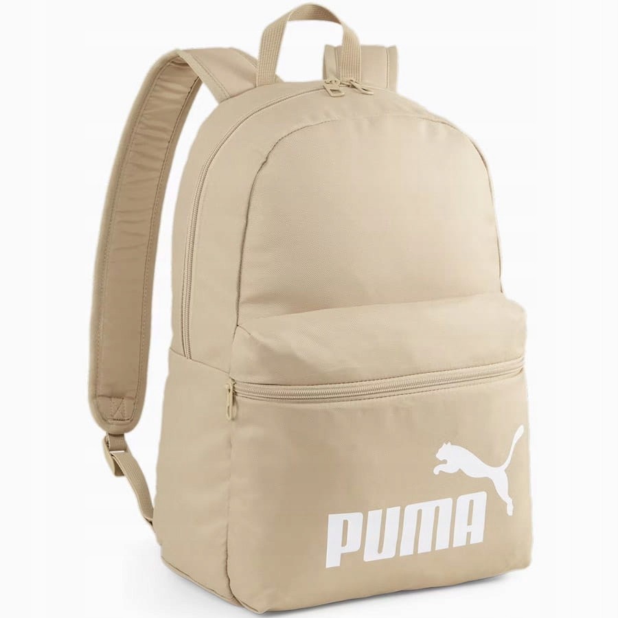 Školský batoh Puma v béžovo-bielej farbe s odblaskom a nastaviteľnými popruhmi